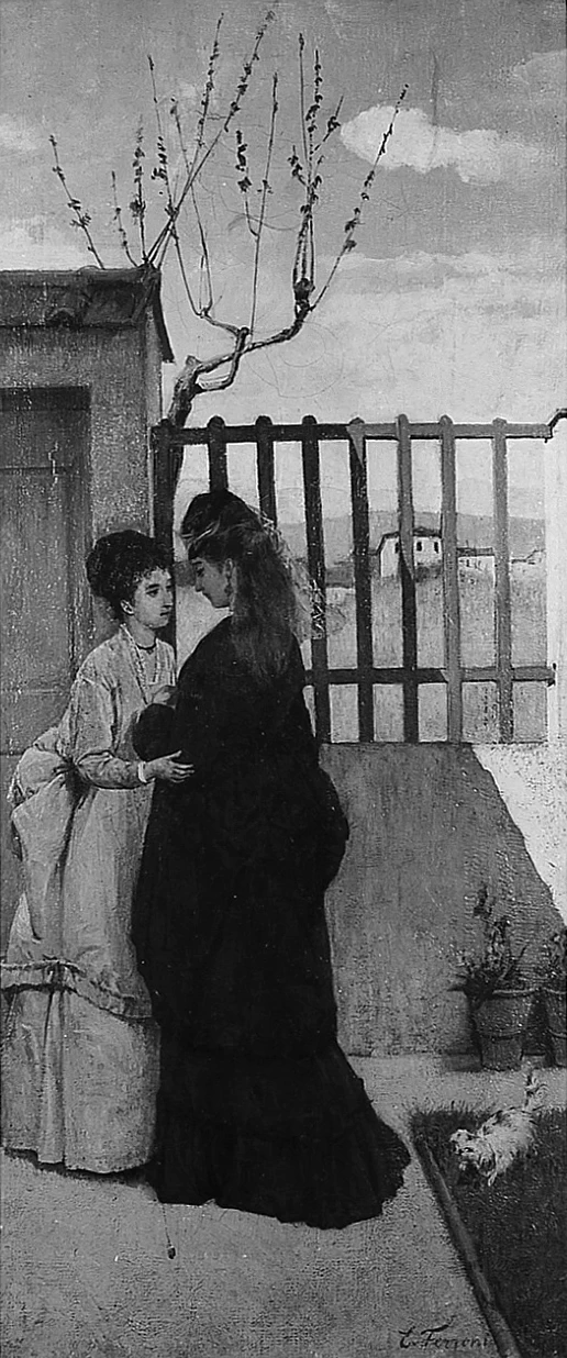 La visita. scena di vita sociale - Palazzo Pitti